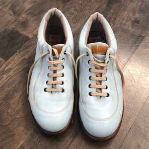 Authentic designer all leather light blue Campers